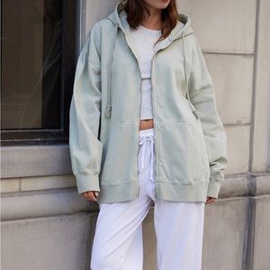 John Galt Pale Sage Full Zip Hoodie- One size- good condition